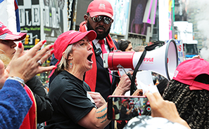 Trump Rally and Protest : Times Square : New York :  Photos : Richard Moore : Photographer